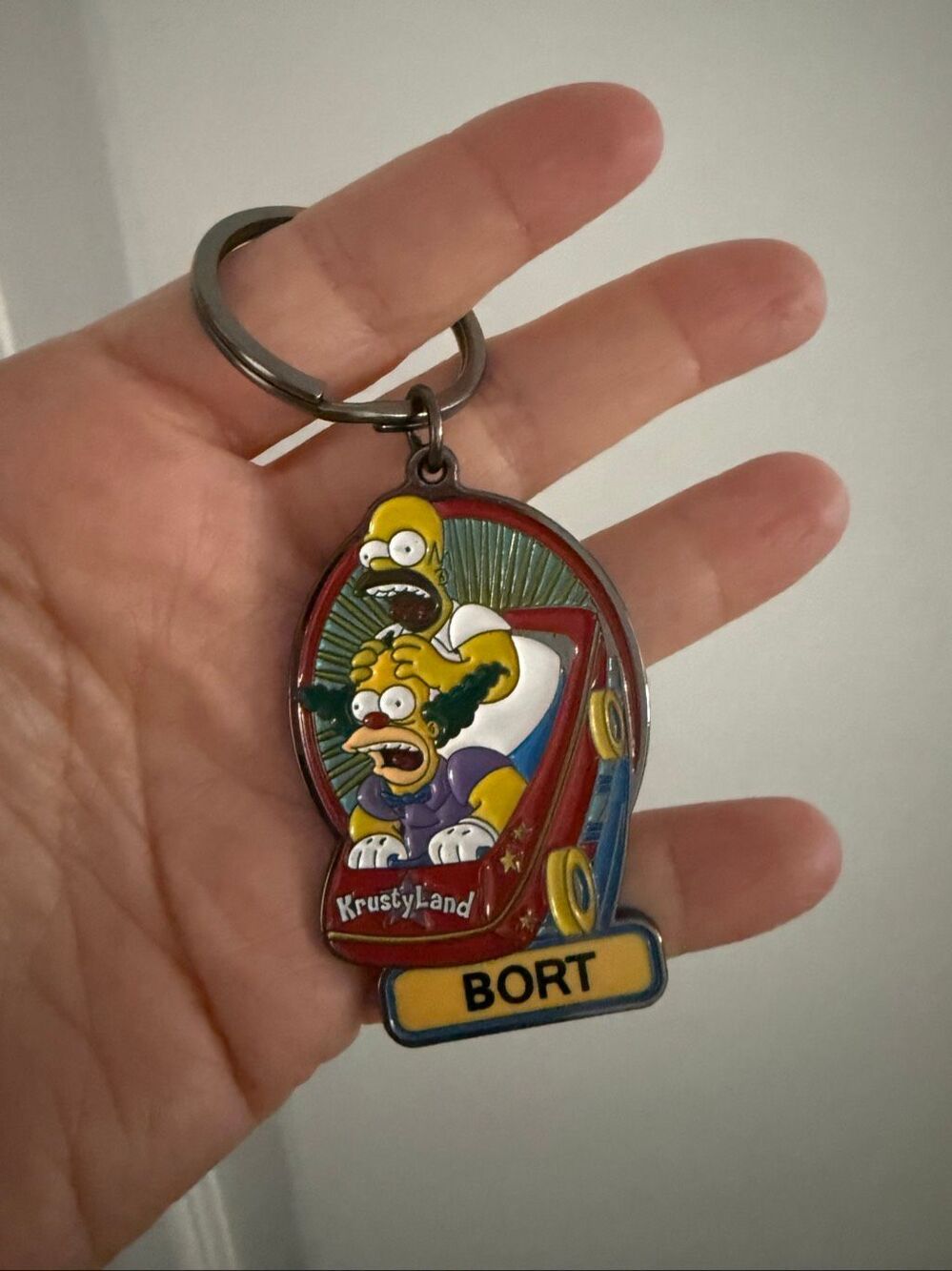 Universal Studios Krustyland Simpsons Bort Keychain New